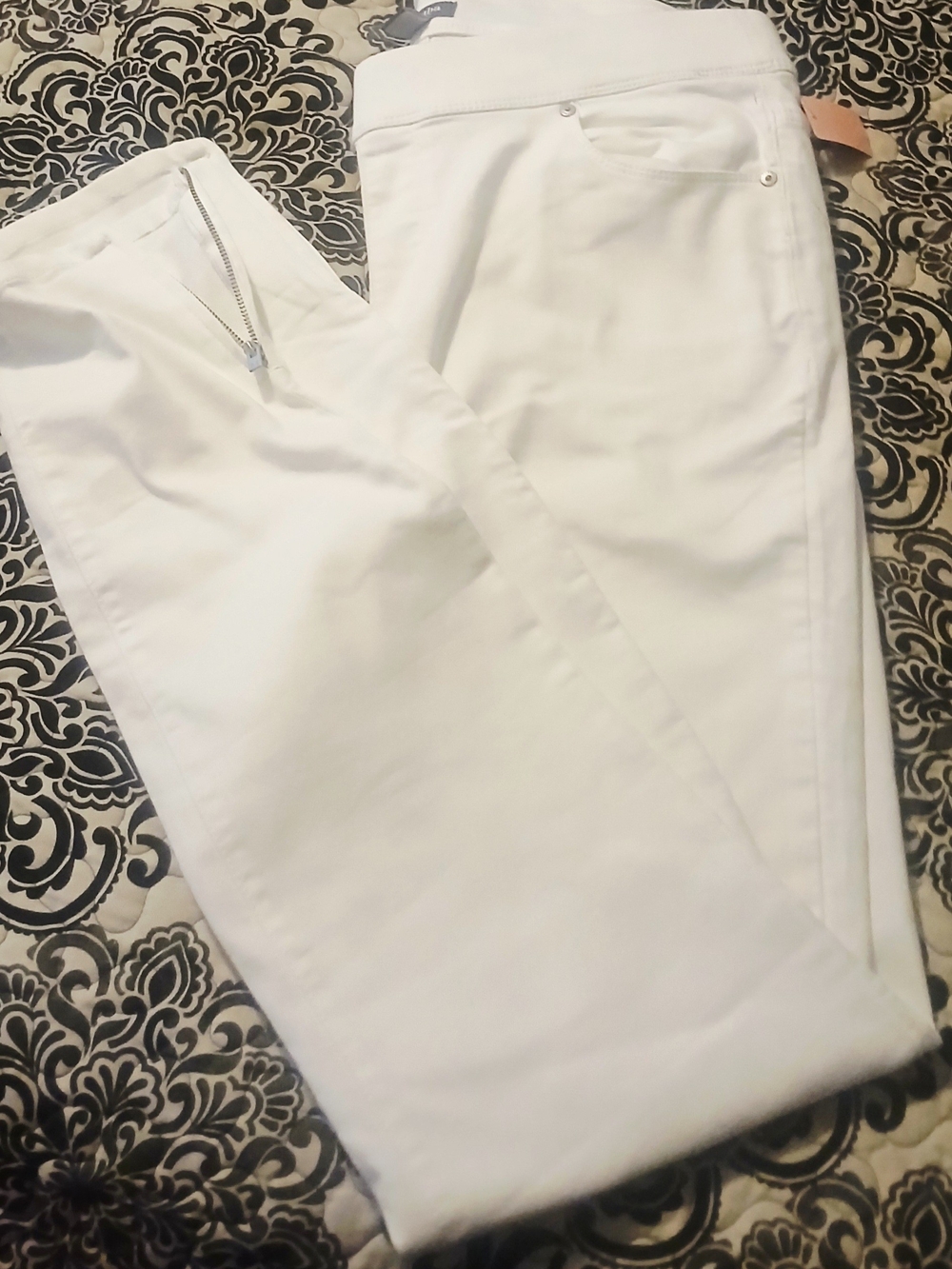 Martha Stewart White Skinny Ankle Pants Size 18